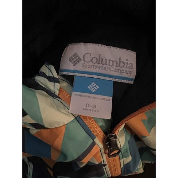 Columbia Mini pixel grabber ll windbreaker Jacket Infant Sz 0-3 Months Colorful - Picture 6 of 8